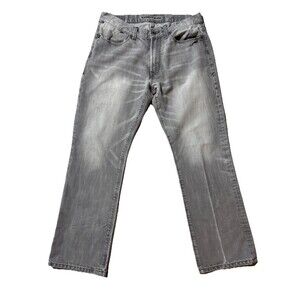 Express Kingston Jeans 34x32 Men’s Bootcut Gray Straight Leg Classic Denim